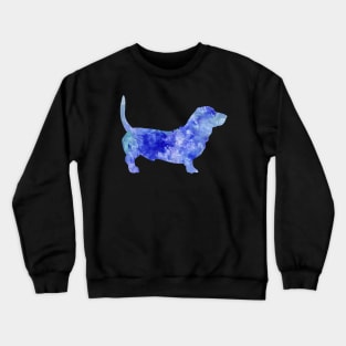 cute watercolour dog blue Crewneck Sweatshirt